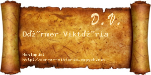 Dörmer Viktória névjegykártya